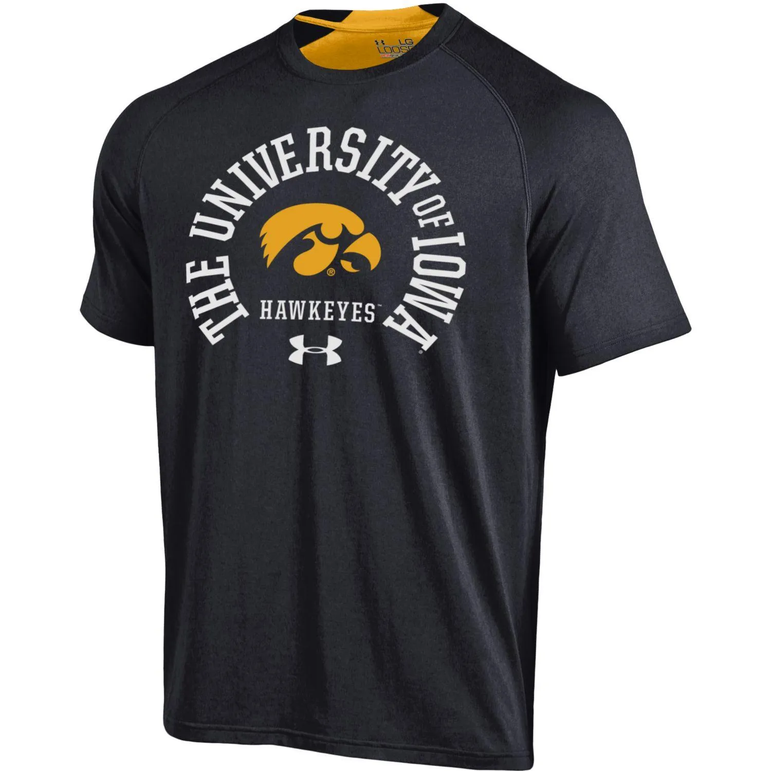 Iowa Hawkeyes Under Armour Gray Charged Cotton HeatGear Anti-Odor T-Shirt