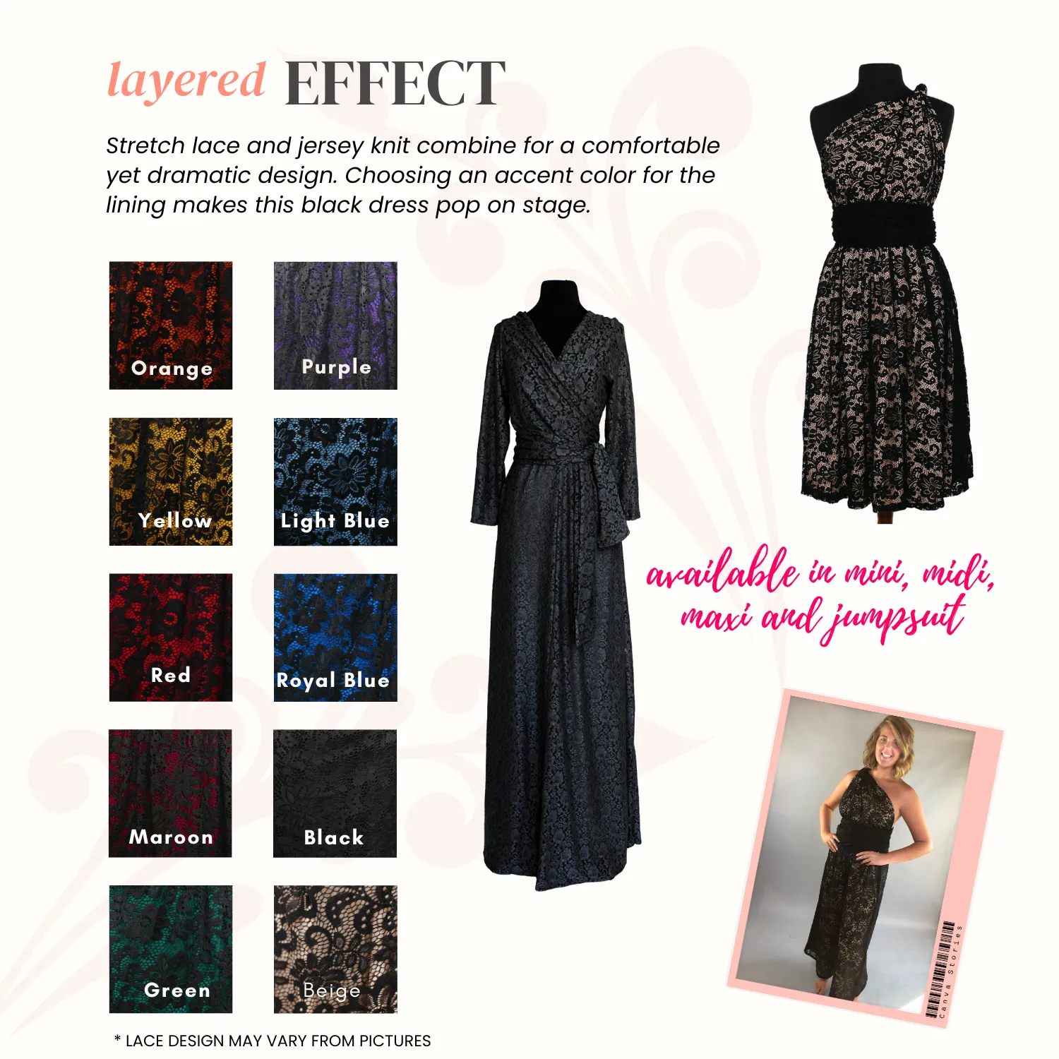 Jacqueline Black Lace Maxi