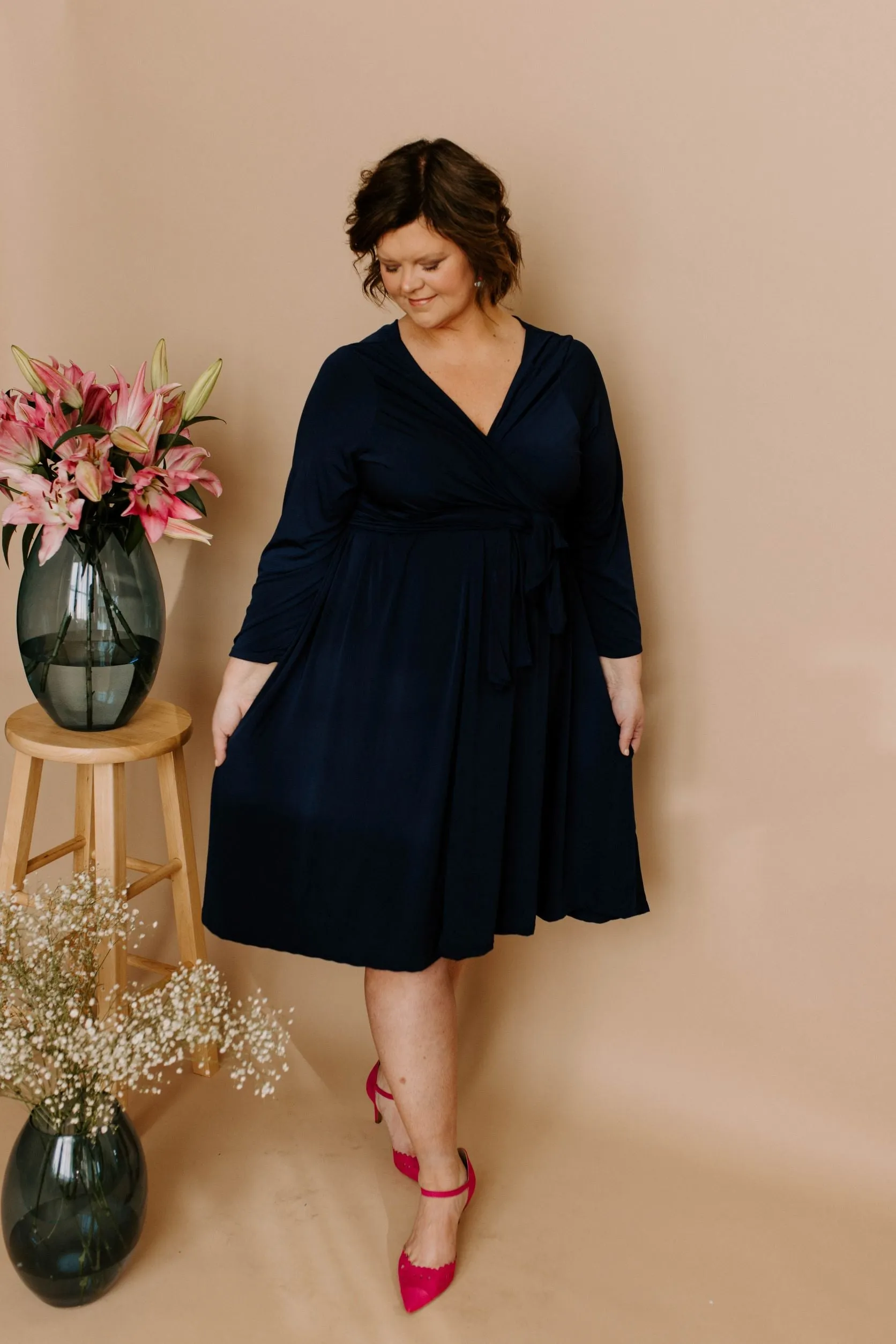 Jacqueline Navy Midi