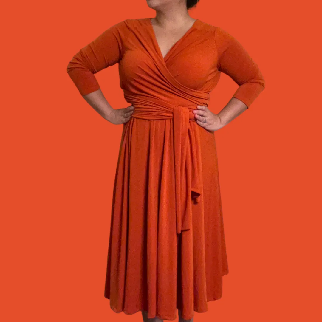 Jacqueline Orange Midi