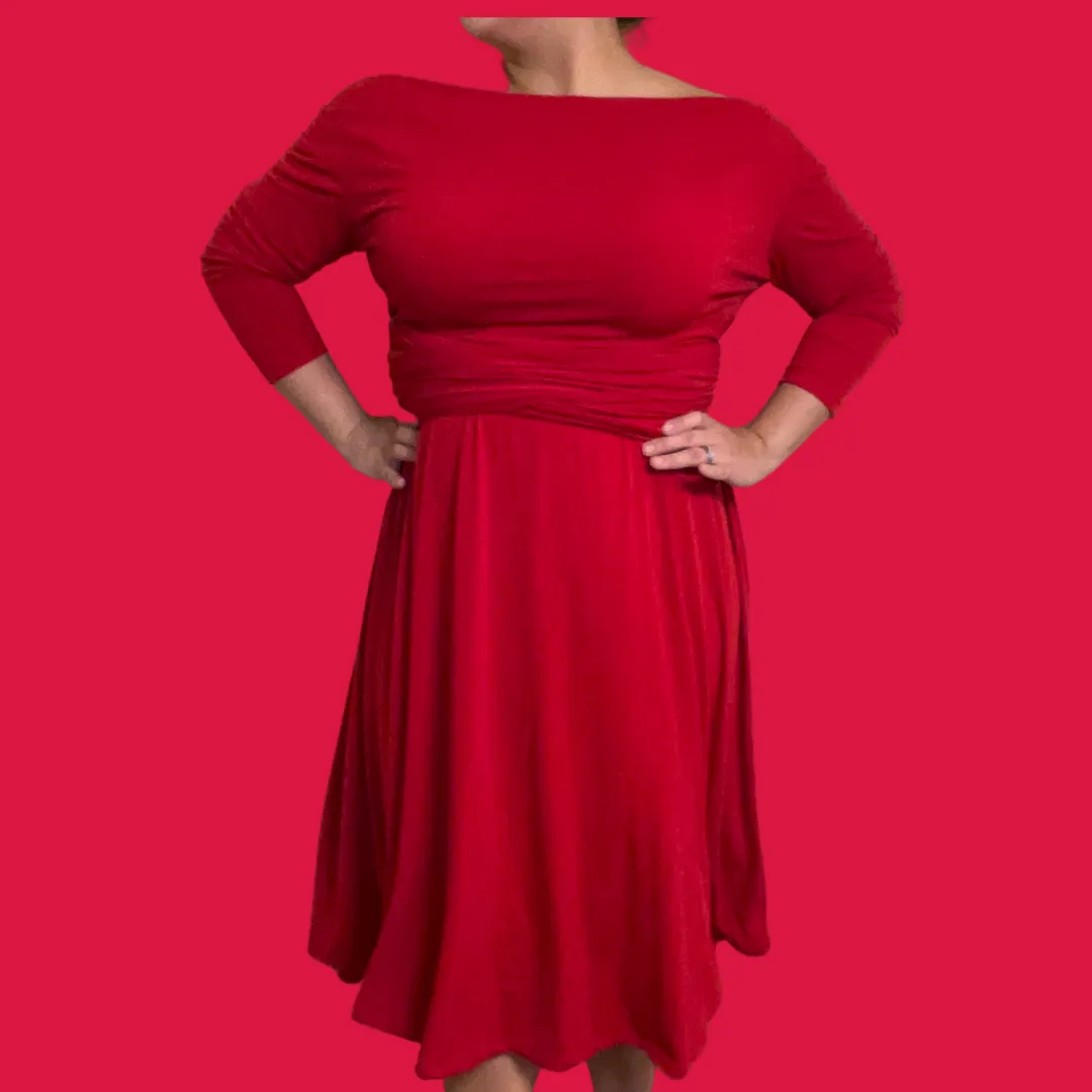 Jacqueline Red Midi