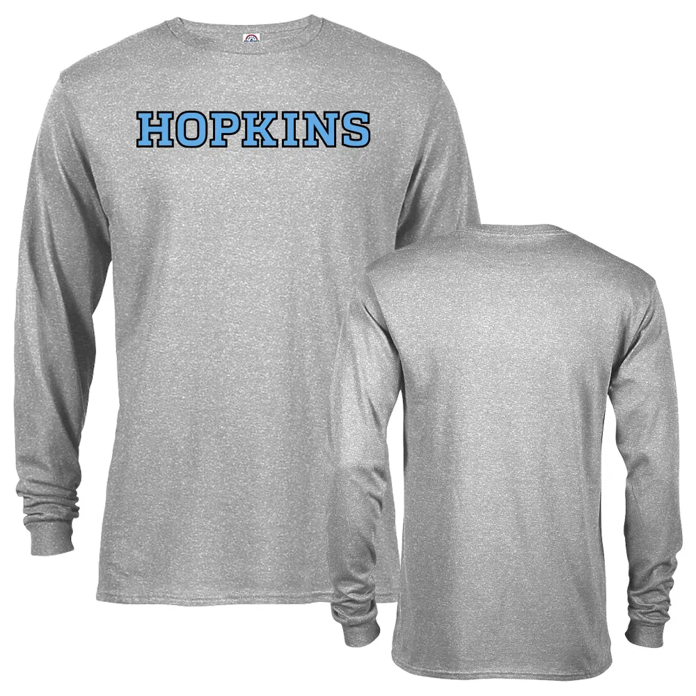 Johns Hopkins University Blue Jays Arch Text Text Long Sleeve T-shirt Tee