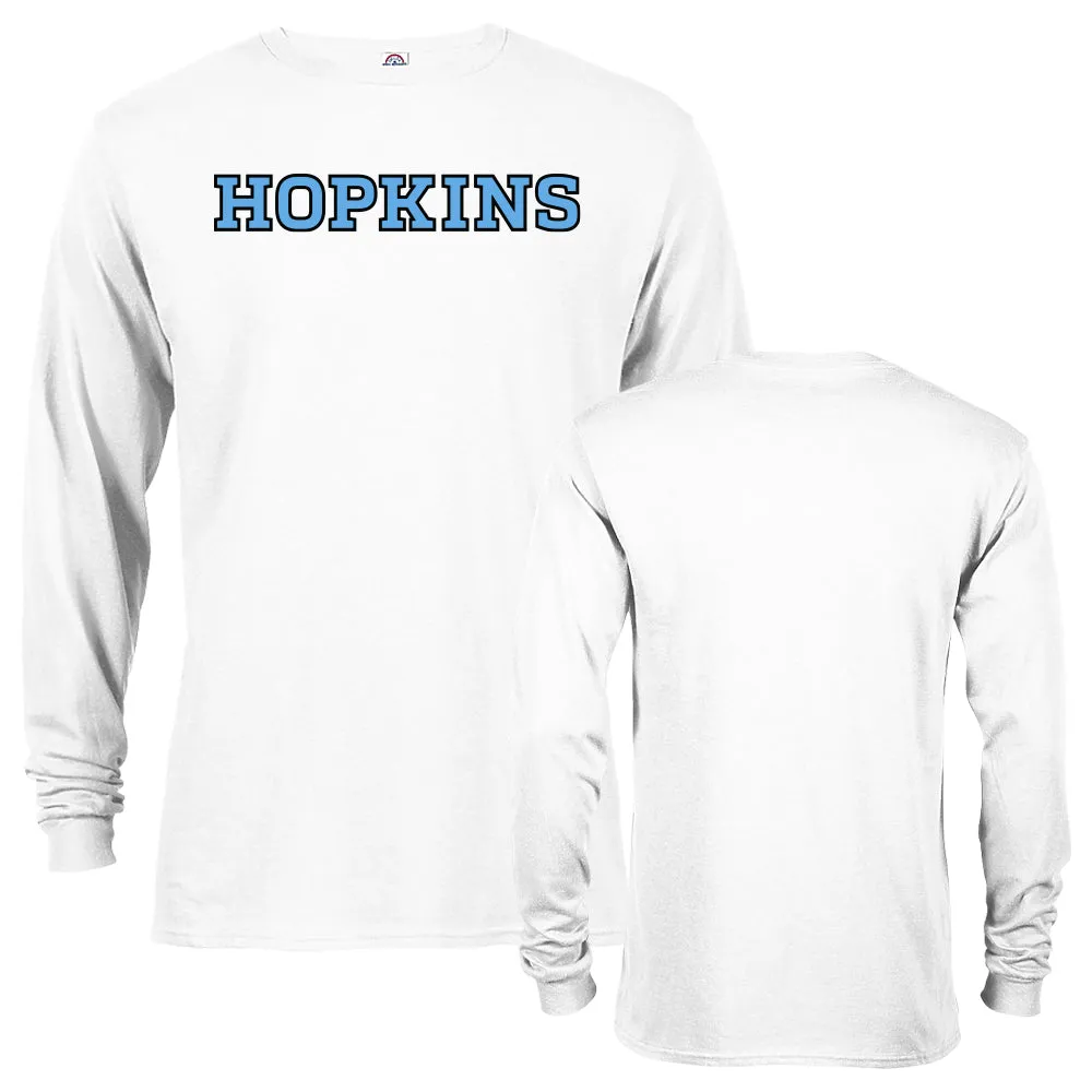 Johns Hopkins University Blue Jays Arch Text Text Long Sleeve T-shirt Tee