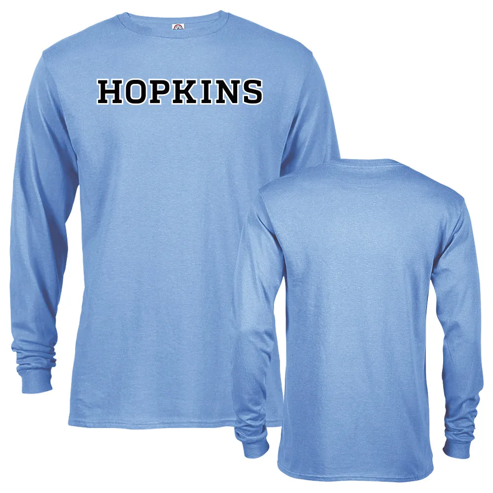 Johns Hopkins University Blue Jays Arch Text Text Long Sleeve T-shirt Tee