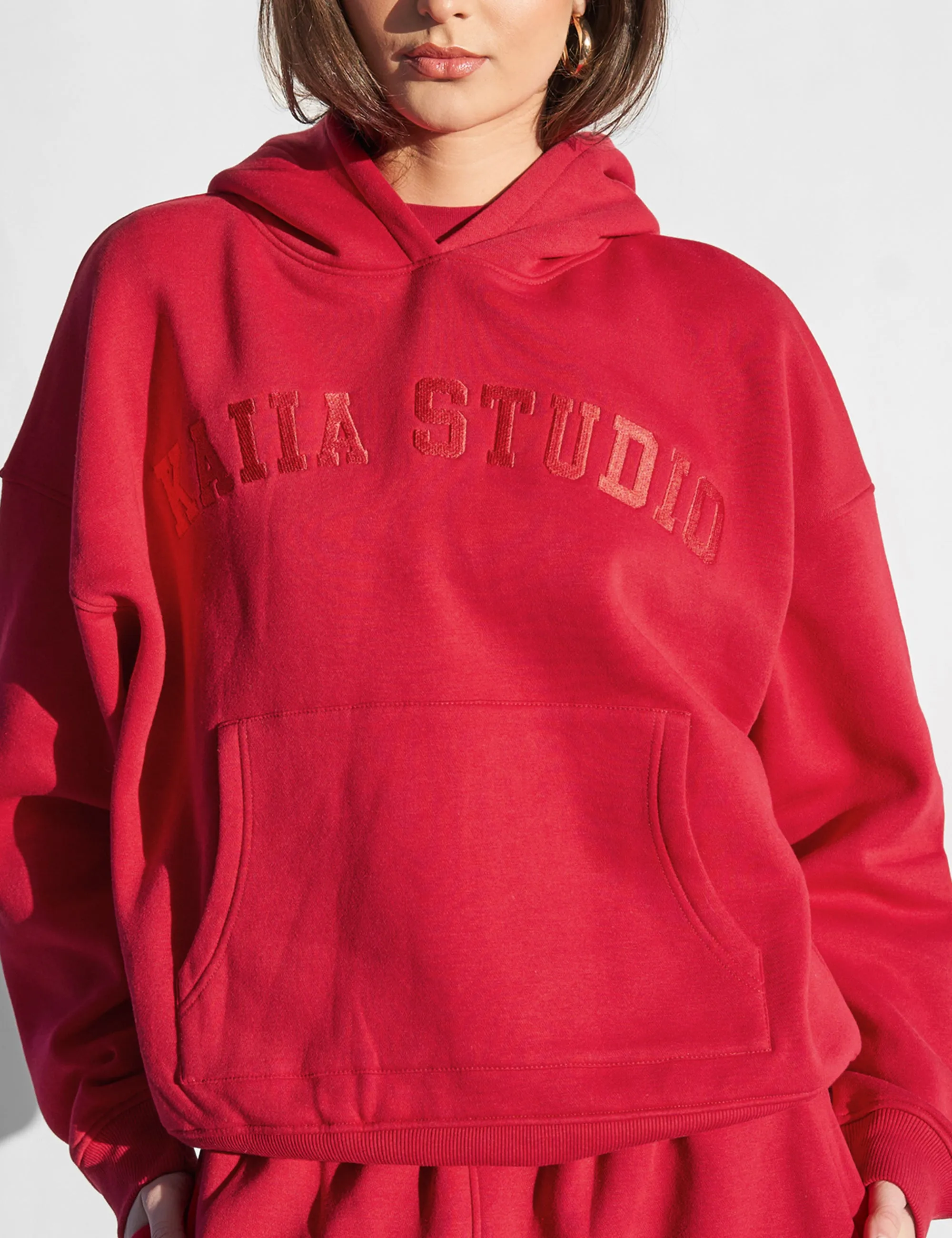 Kaiia Studio Oversized Hoodie Red