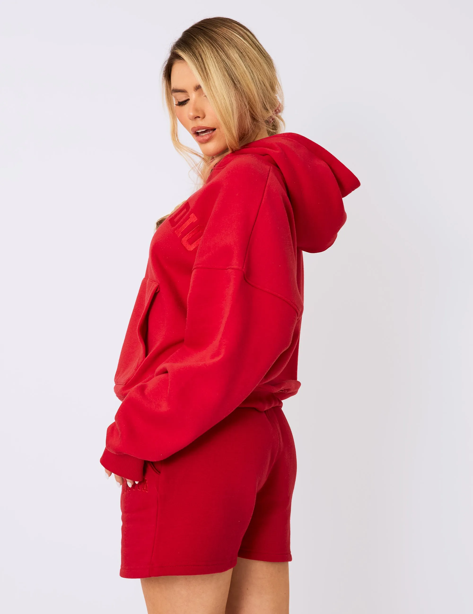 Kaiia Studio Oversized Hoodie Red