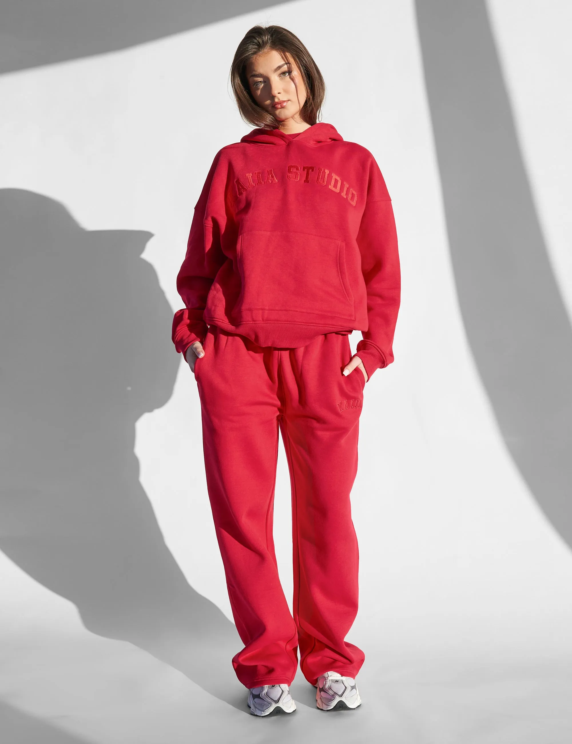 Kaiia Studio Oversized Hoodie Red