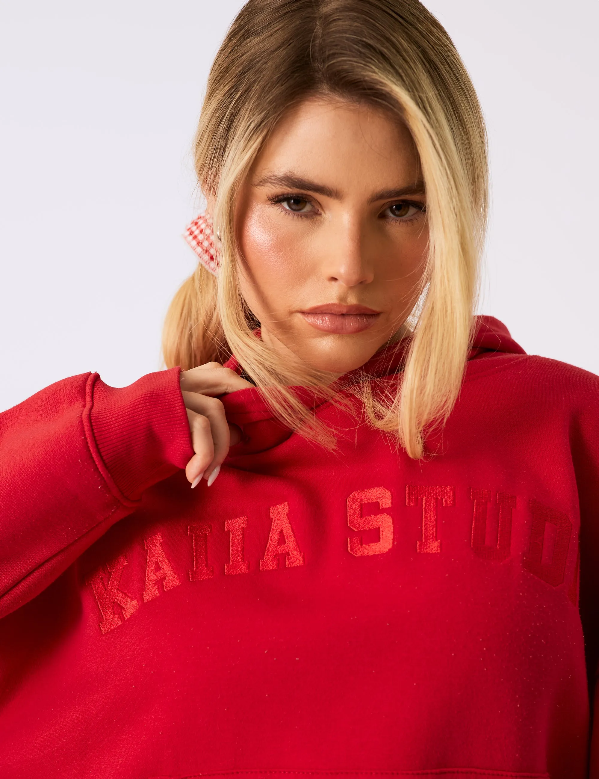 Kaiia Studio Oversized Hoodie Red