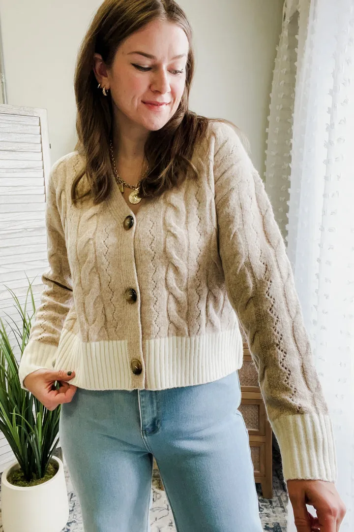 Knit V-Neck Cardigan