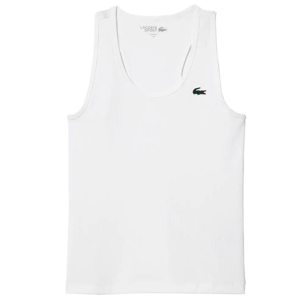 Lacoste Women's Sport Ribbed Tank - White