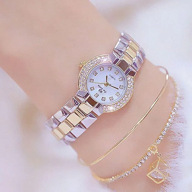 Ladies Simple Watch HMS0204 Quartz Diamond Dress Watch