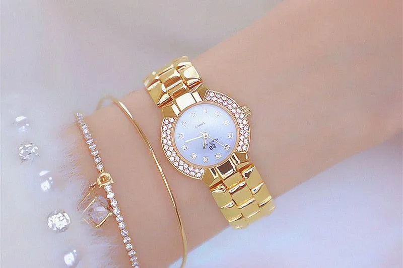 Ladies Simple Watch HMS0204 Quartz Diamond Dress Watch