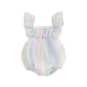 Lulubell - Pastel Rainbow Ruffle Romper