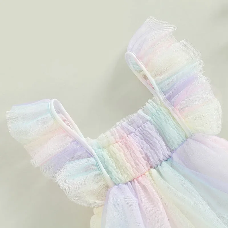 Lulubell - Pastel Rainbow Ruffle Romper