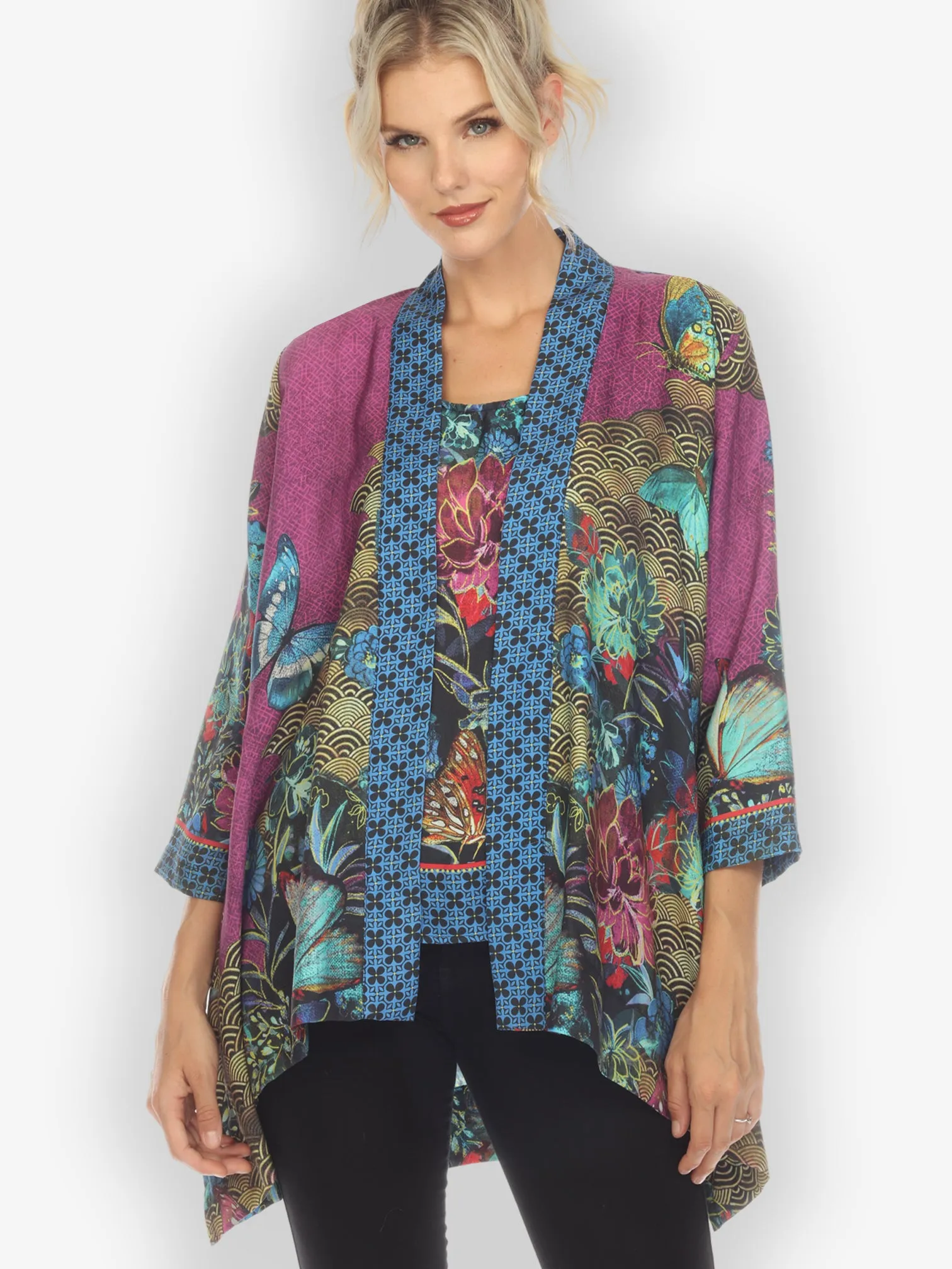 Magical Butterfly Tencel Kimono Top