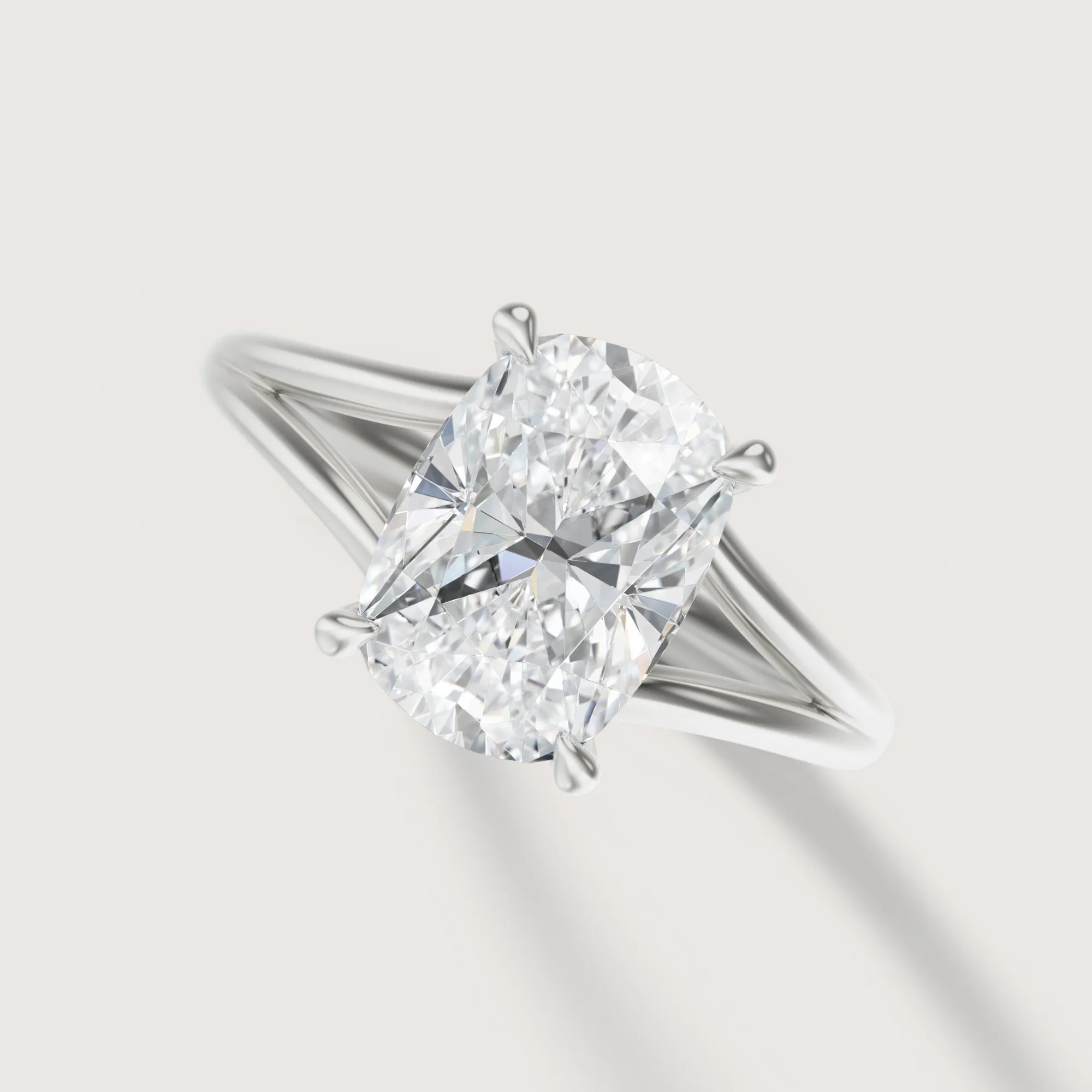 Margot Elongated Cushion Split Band Solitaire