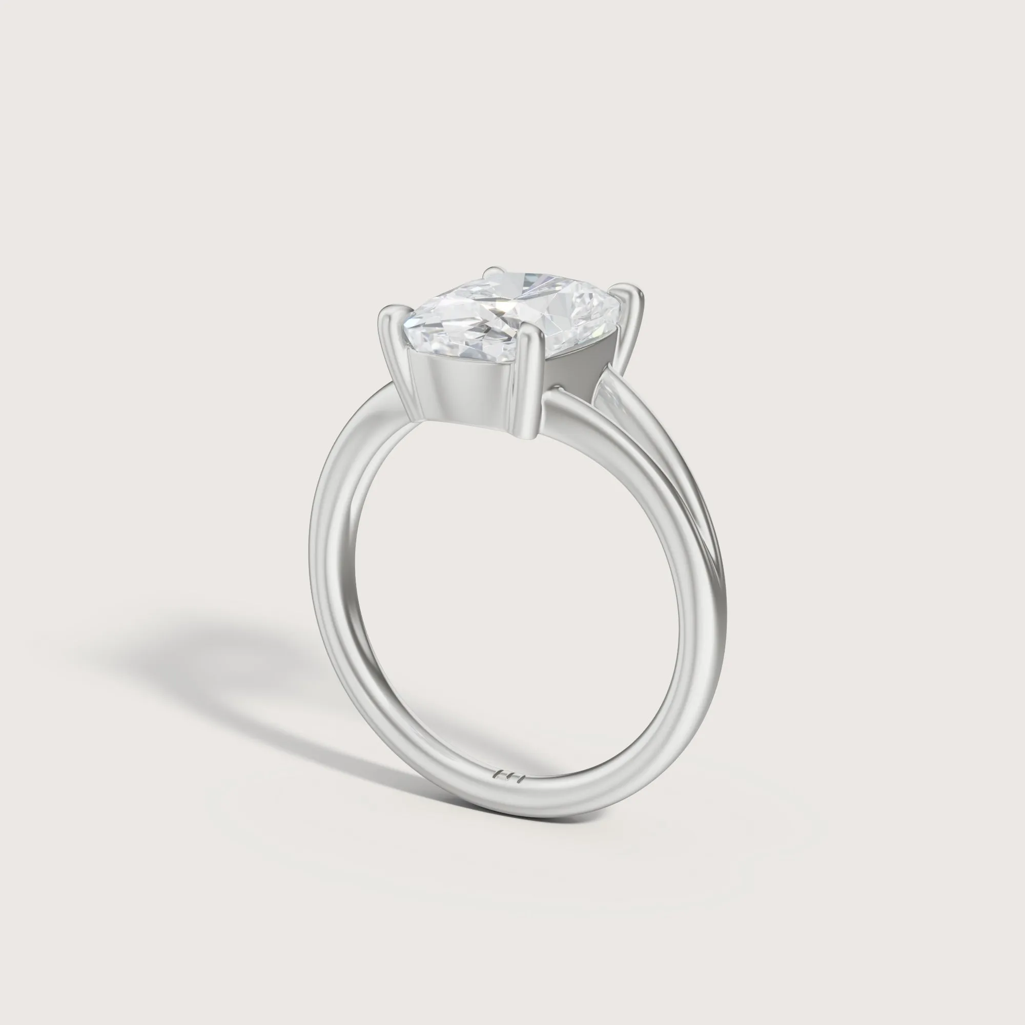 Margot Elongated Cushion Split Band Solitaire