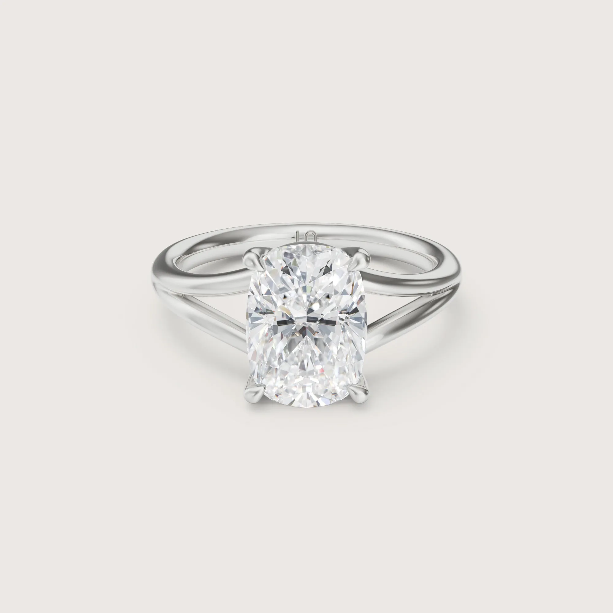 Margot Elongated Cushion Split Band Solitaire