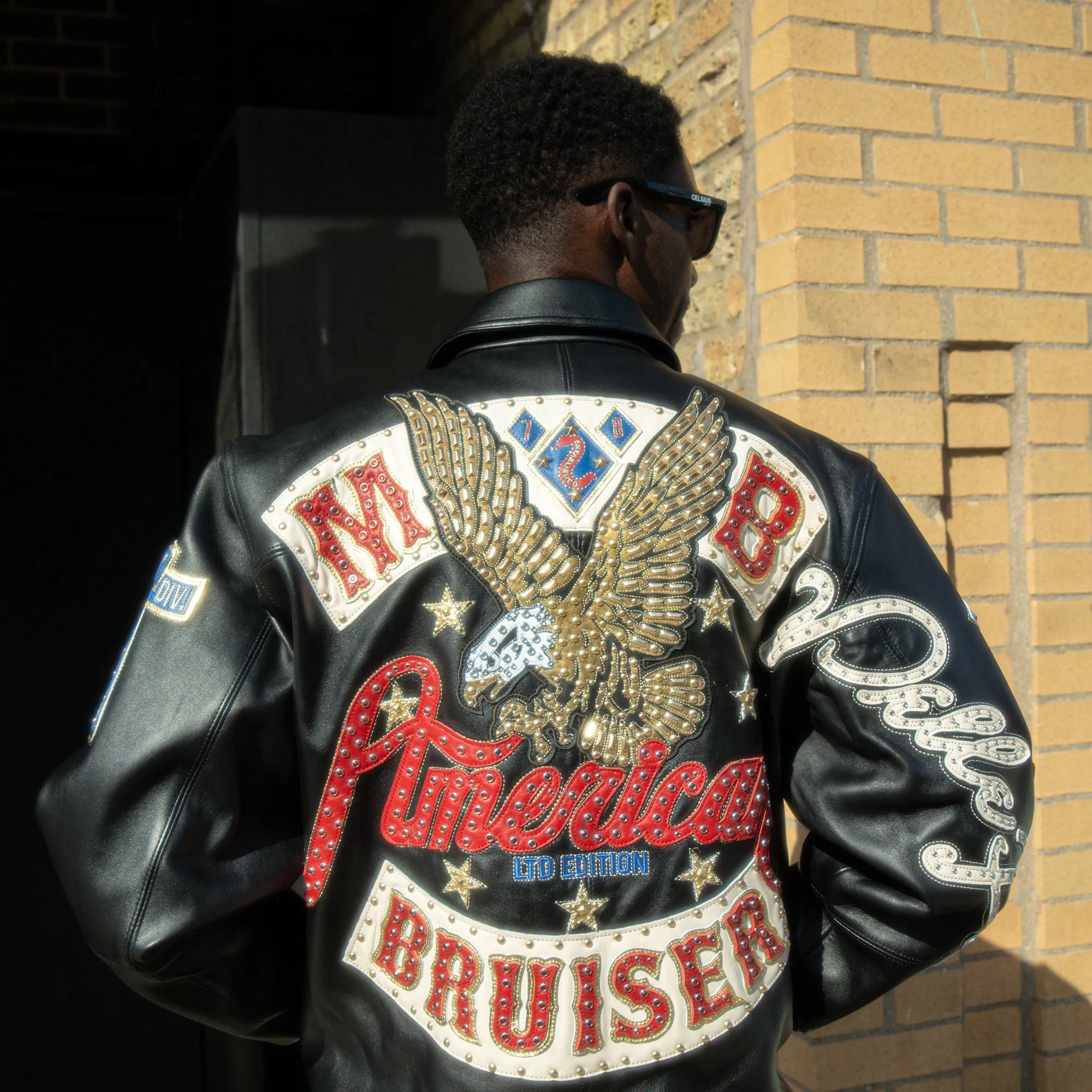 Men's American Bruiser Plush Leather Jacket