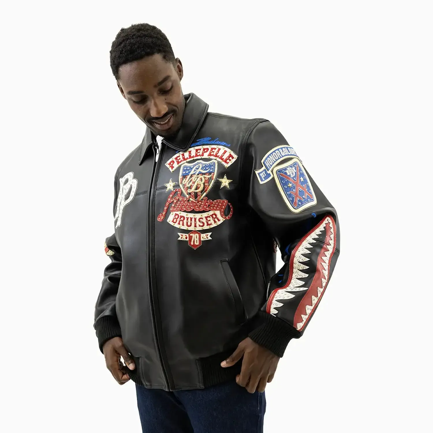 Men's American Bruiser Plush Leather Jacket