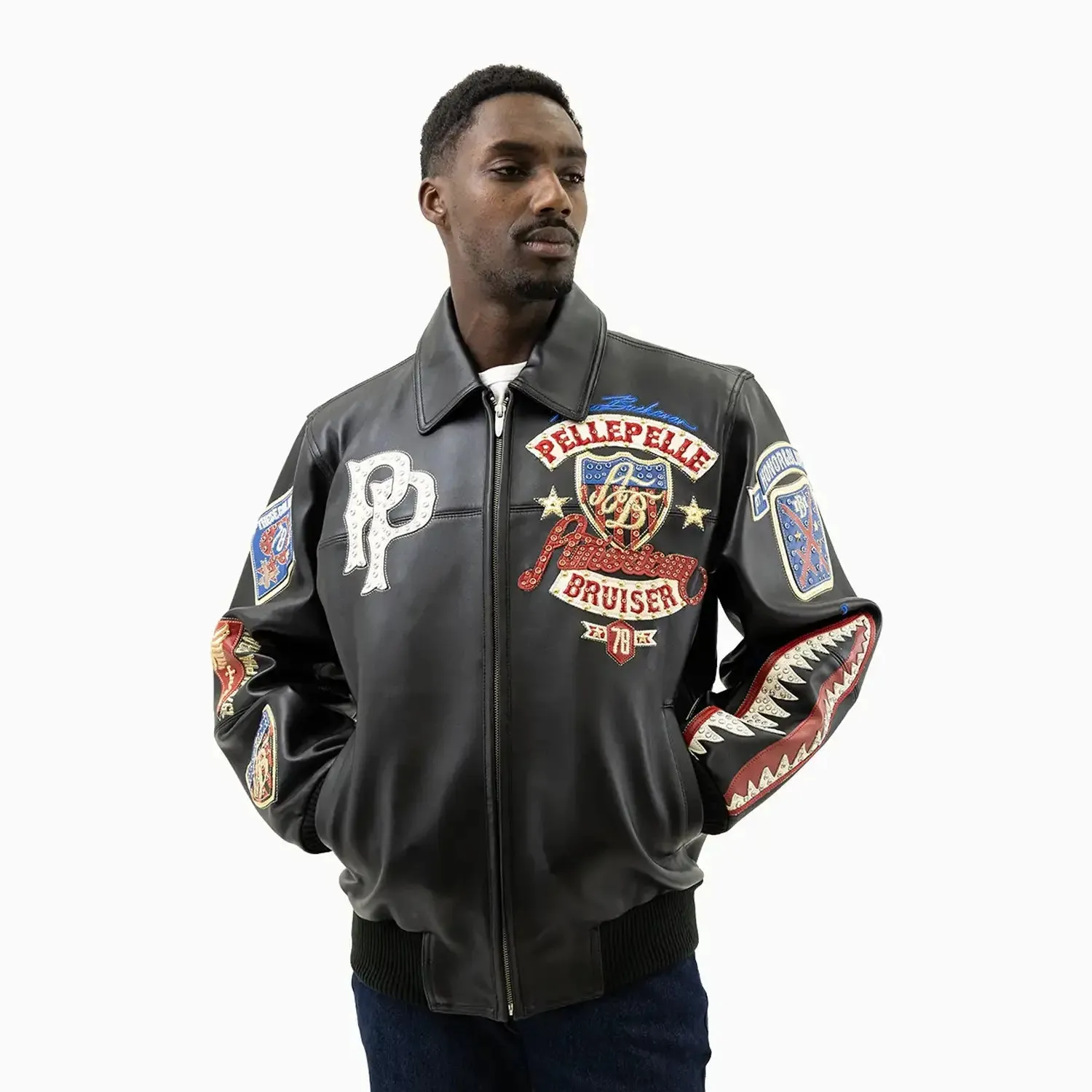 Men's American Bruiser Plush Leather Jacket