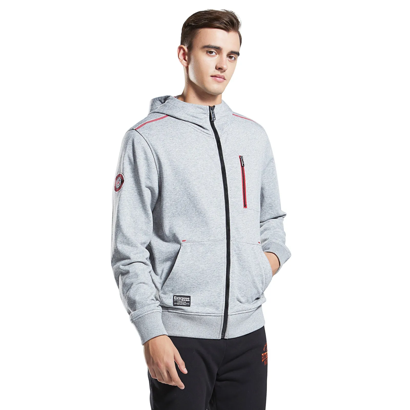 Mens Hoodie Zip-Up Sweatshirt