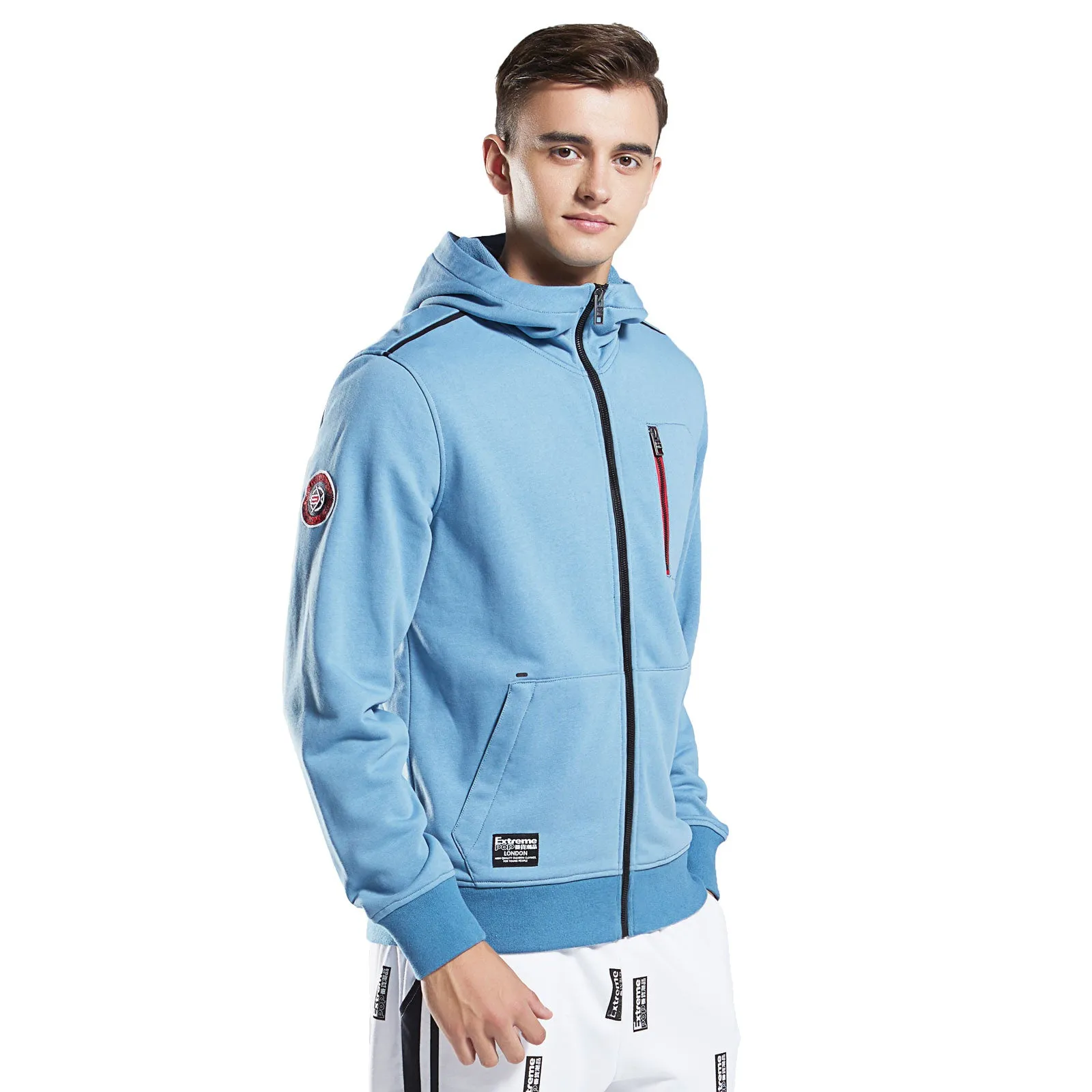 Mens Hoodie Zip-Up Sweatshirt