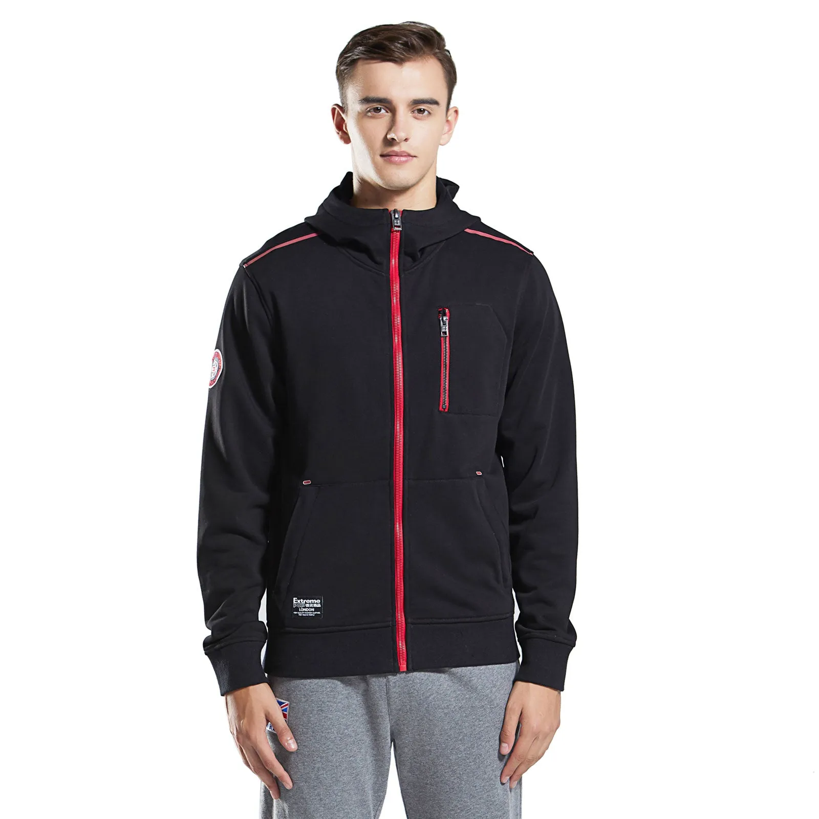 Mens Hoodie Zip-Up Sweatshirt