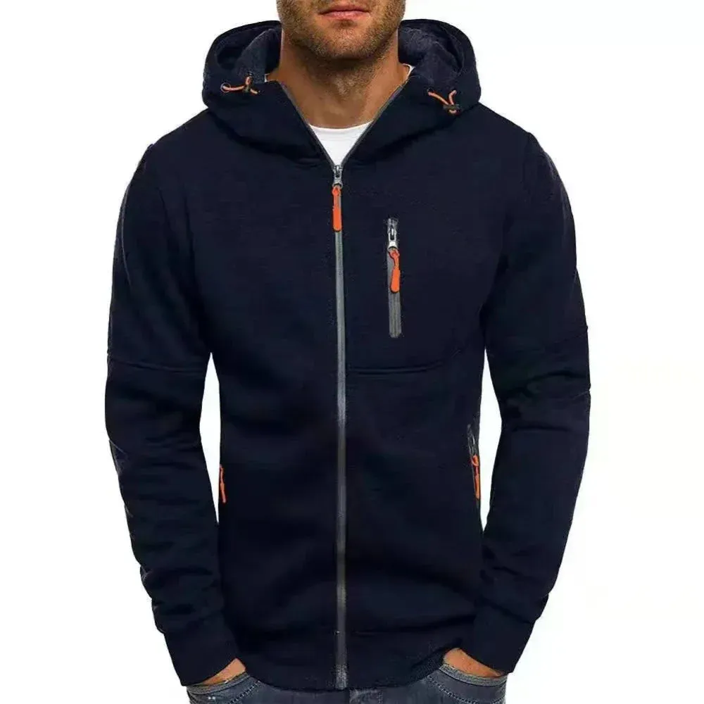 Mens LIghtweight Dual Zipper Hoodie