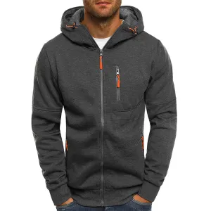 Mens LIghtweight Dual Zipper Hoodie