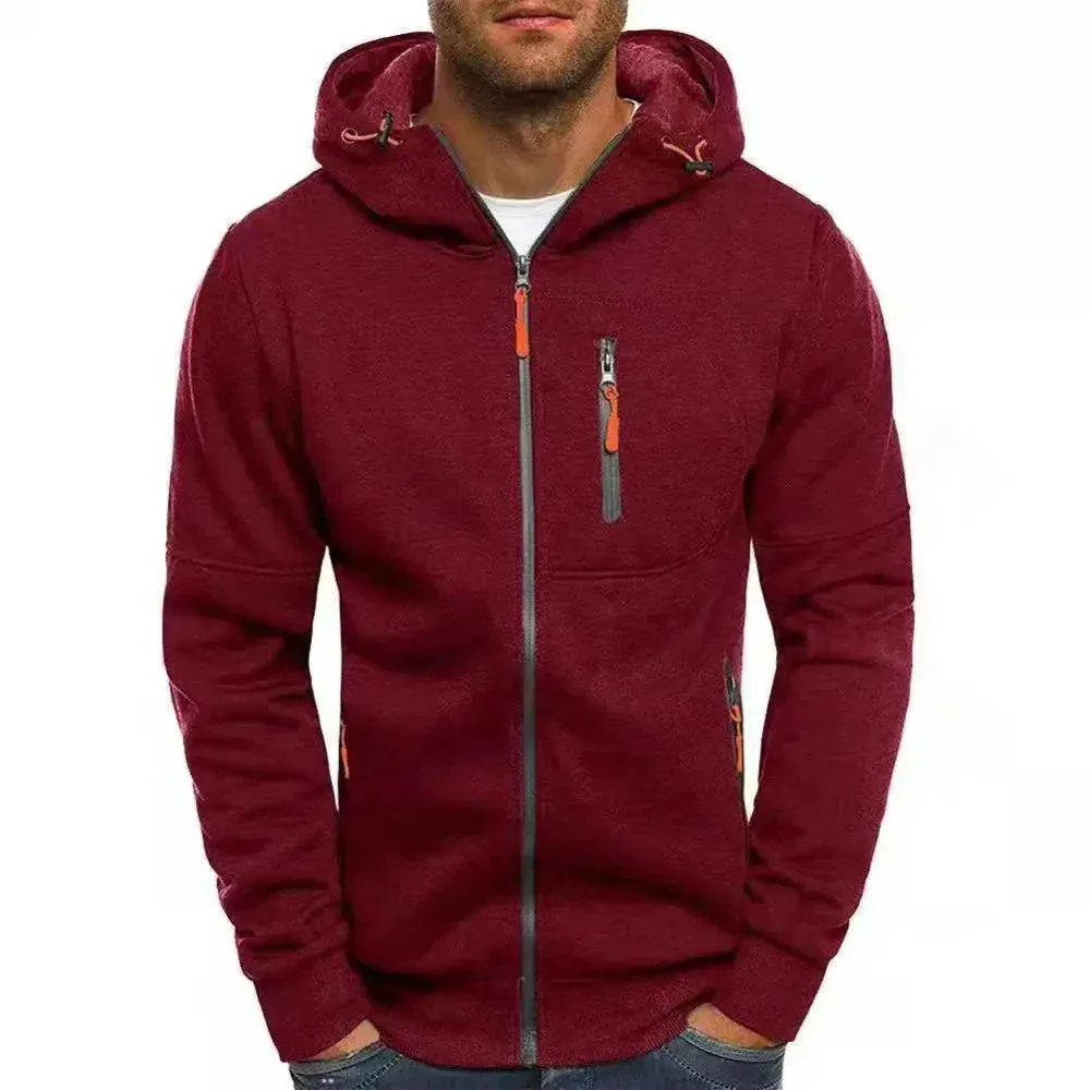 Mens LIghtweight Dual Zipper Hoodie