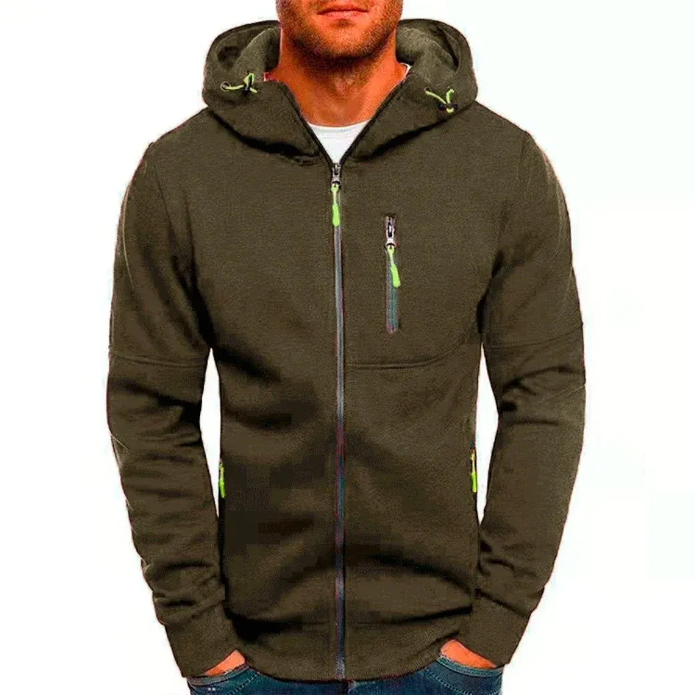 Mens LIghtweight Dual Zipper Hoodie