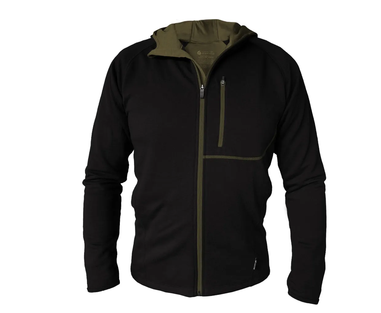 MENS MERINO-TENCEL FULL ZIP HOODIE