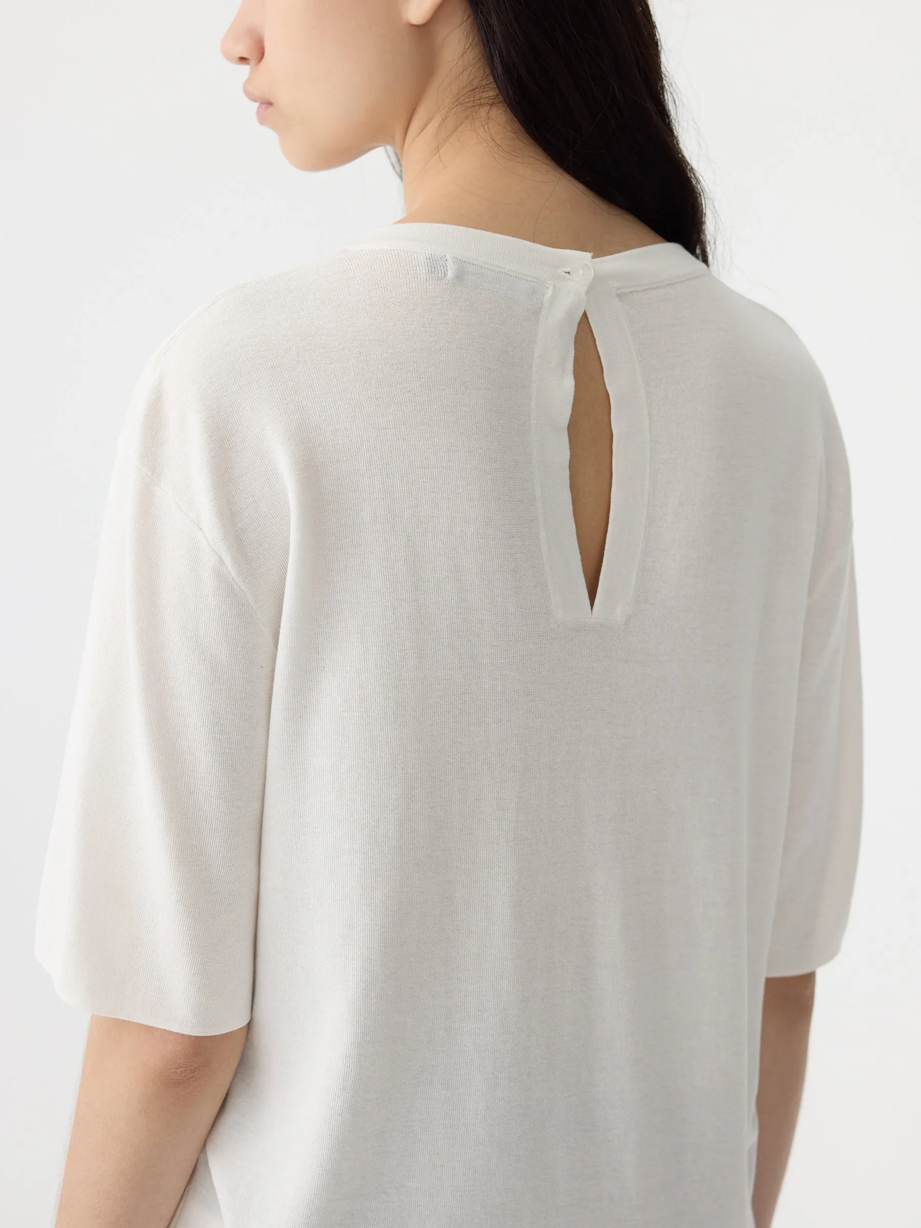 mercerised cotton knit t.shirt