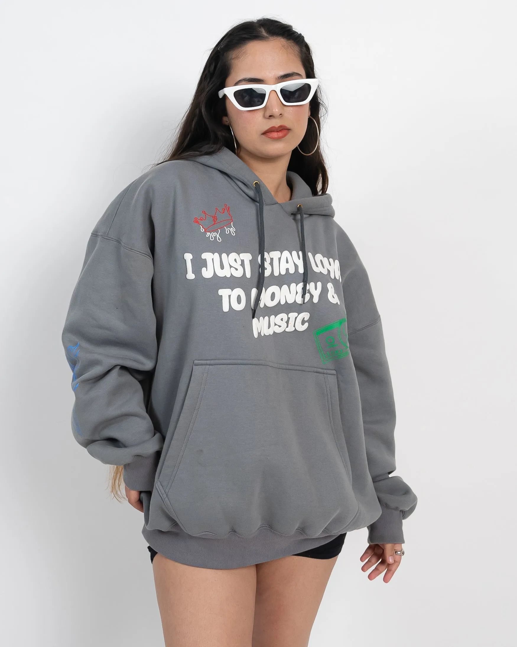 Money & Music Grey Hoodie