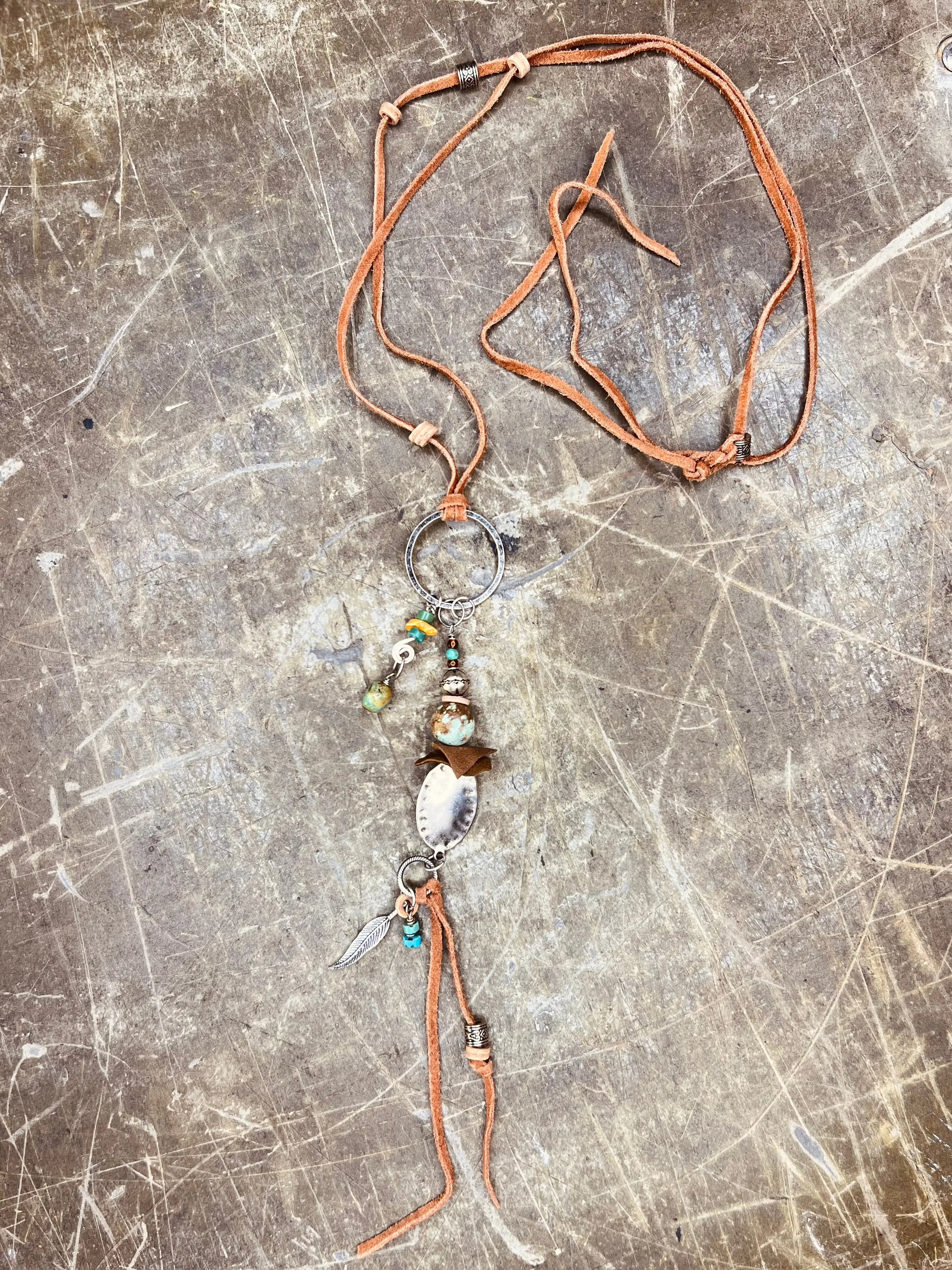 Multi Charm & Turquoise Necklace