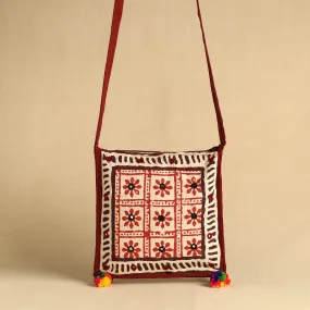 Multicolor - Kutch Bela Hand Block Printed Mirror Work Sling Bag 01