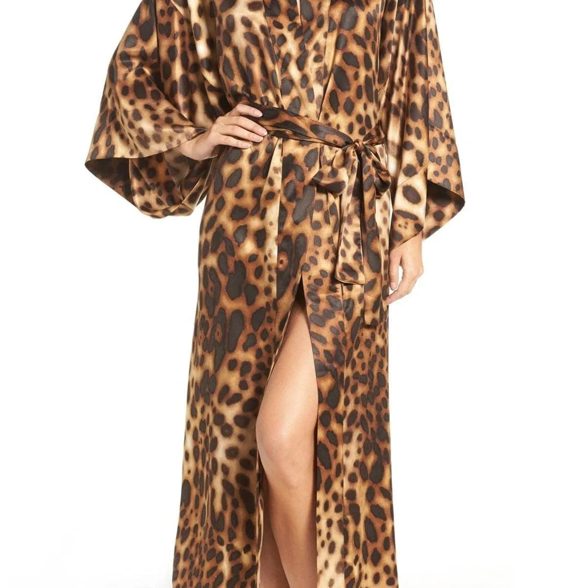 Natori Luxe Leopard 52" Robe in Cheetah H74054