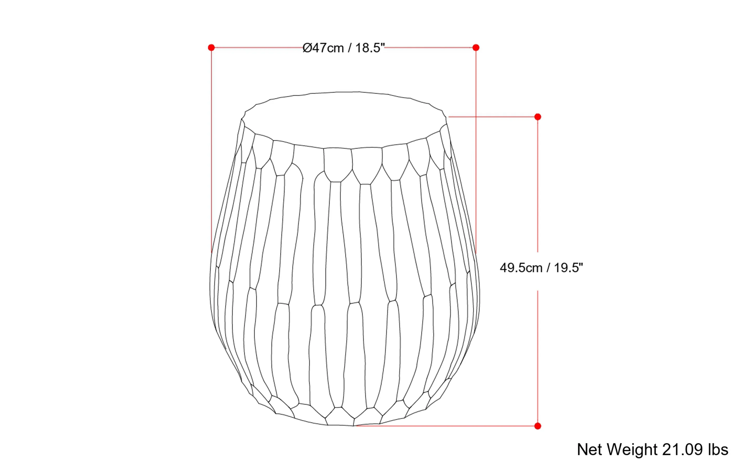 Nellie Cast Aluminum Side Table