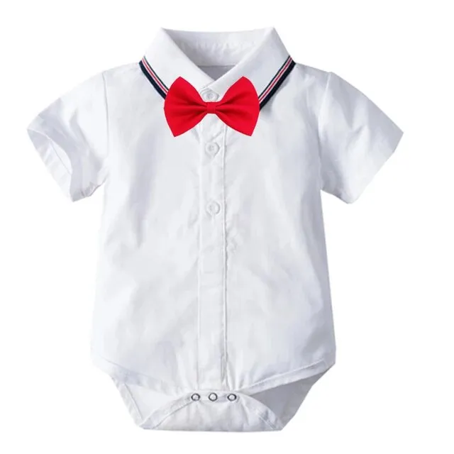 Newborn Boys Bodysuit with Bow Tie , Newborn Boys Shirt with Bowtie