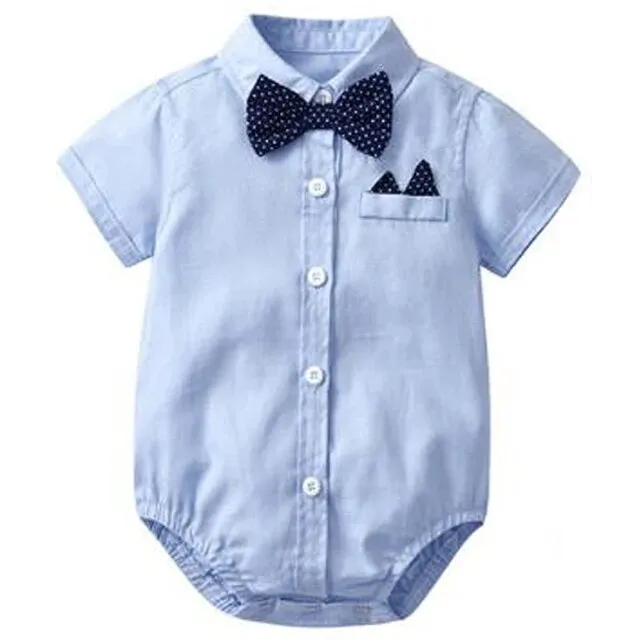 Newborn Boys Bodysuit with Bow Tie , Newborn Boys Shirt with Bowtie