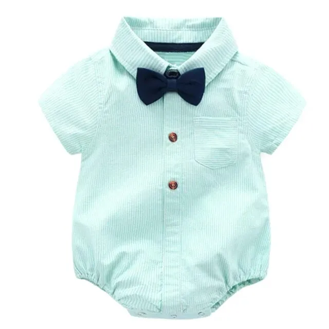 Newborn Boys Bodysuit with Bow Tie , Newborn Boys Shirt with Bowtie