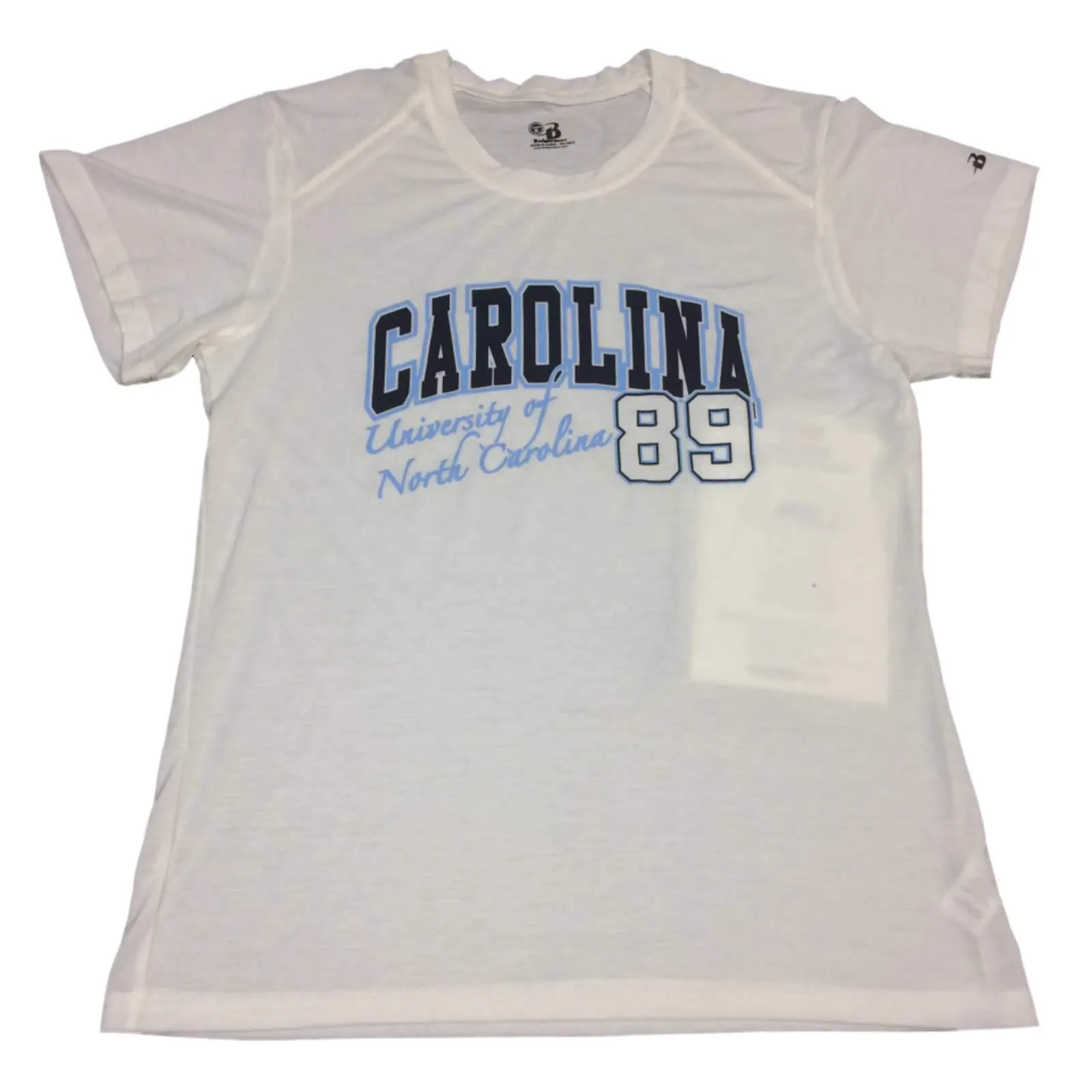 North Carolina Tar Heels Badger Sport WOMENS White SS Crew Neck T-Shirt (M)