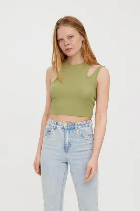 Ofelia Neia Tank Crop Top - Sage