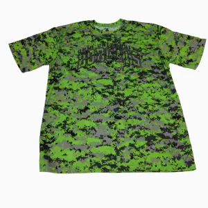 Ohio Bobcats Badger Sport Neon Green Digital Camo SS Crew Neck T-Shirt (L)