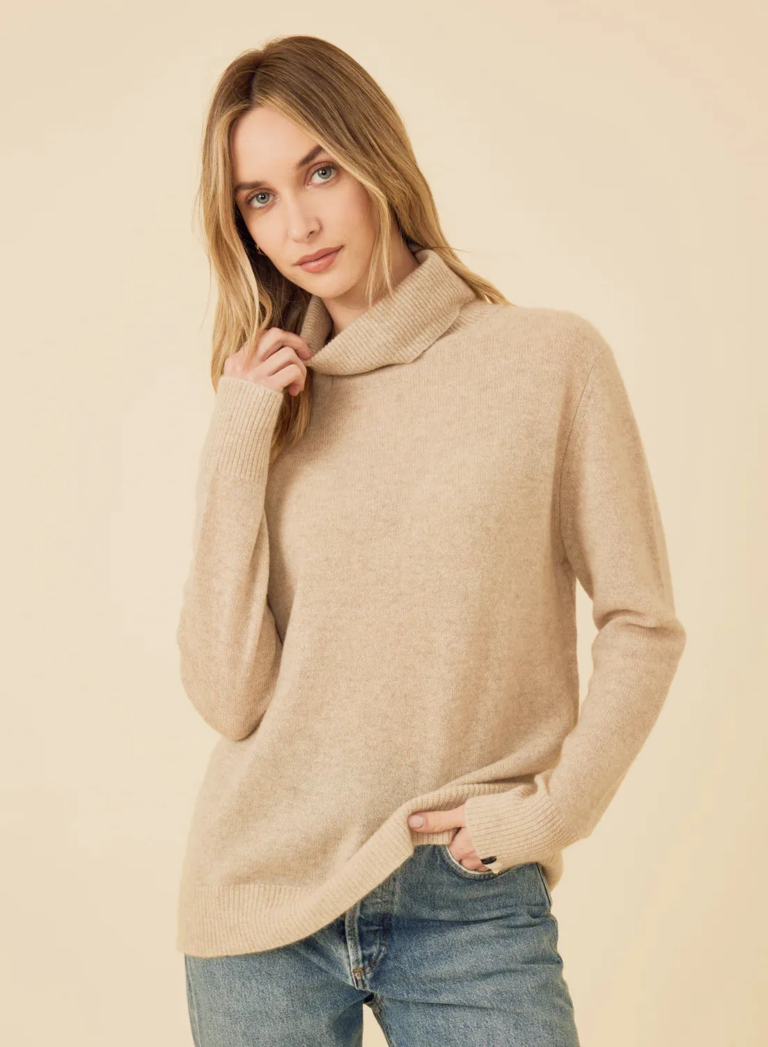 One Grey Day Sloane Cashmere Turtleneck