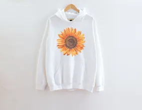 Orange and Red Sunflower Adult Hoodies