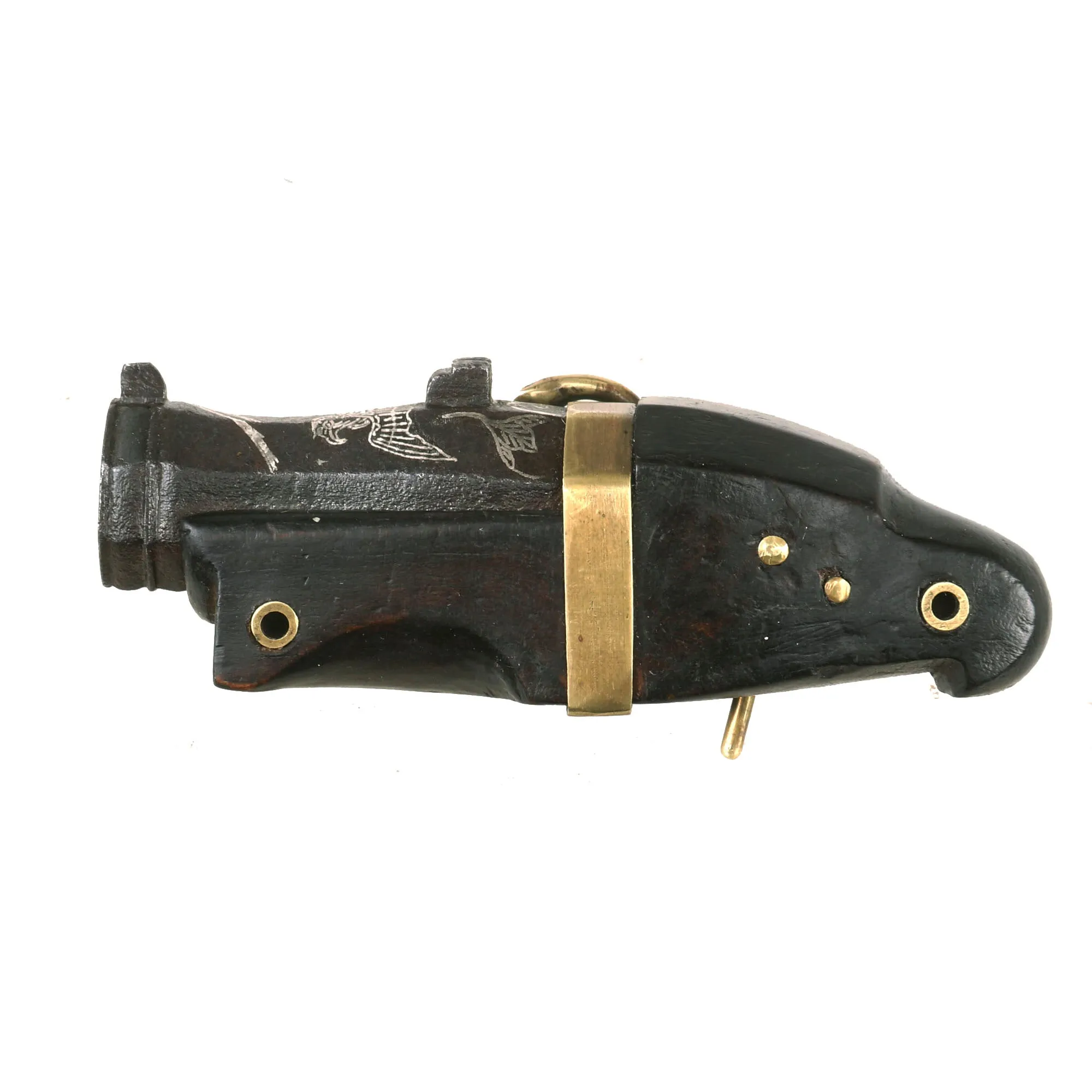 Original Japanese Early 19th Century Edo Period Miniature Matchlock Pistol (Netsuke) - As Seen on History Channel Pawn Stars