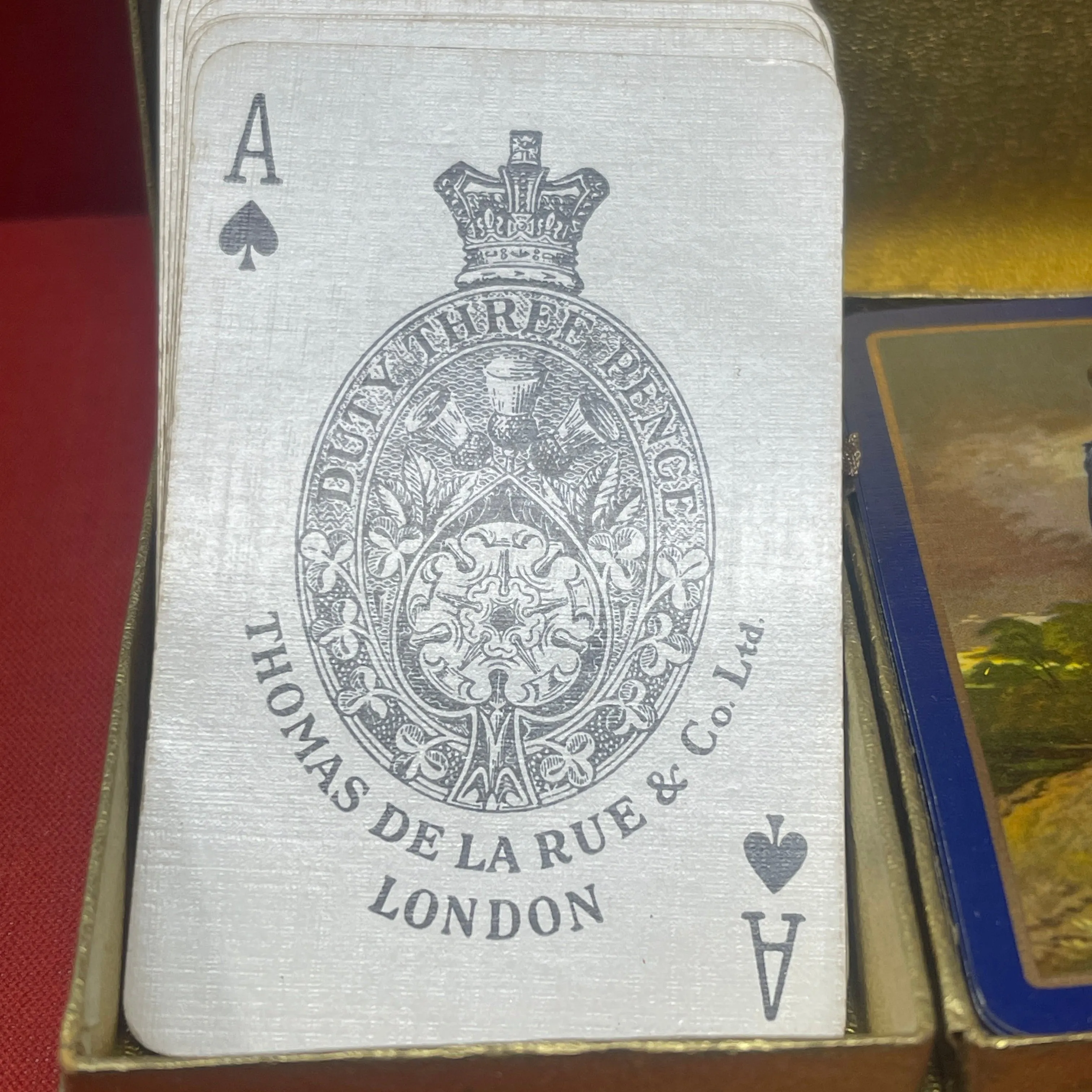 Original Vintage Thomas De La Rue & Co Ltd two Pack set of Playing Cards