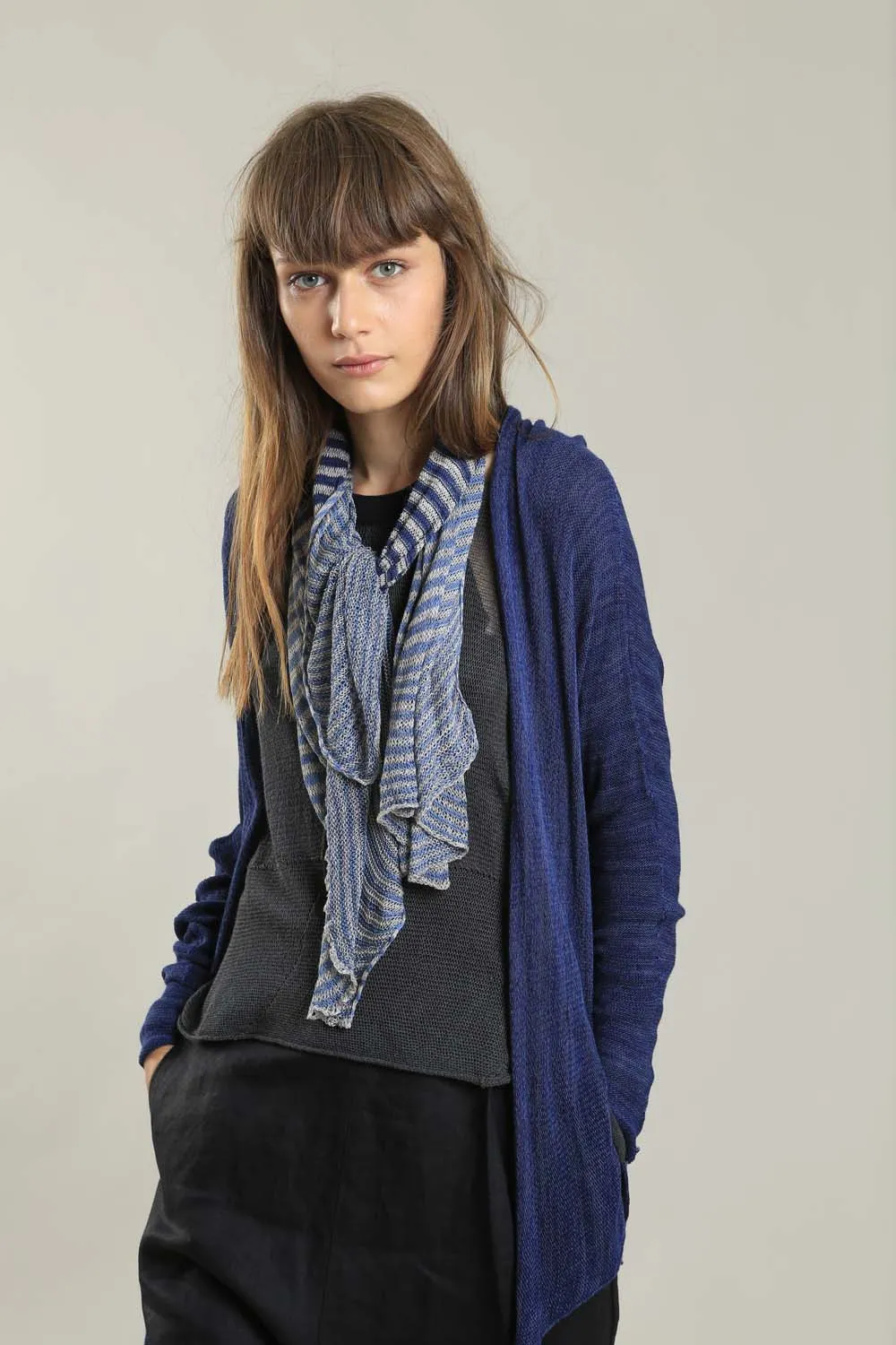 Orta Light Bamboo & Soy warm Cardigan - Navy Blue